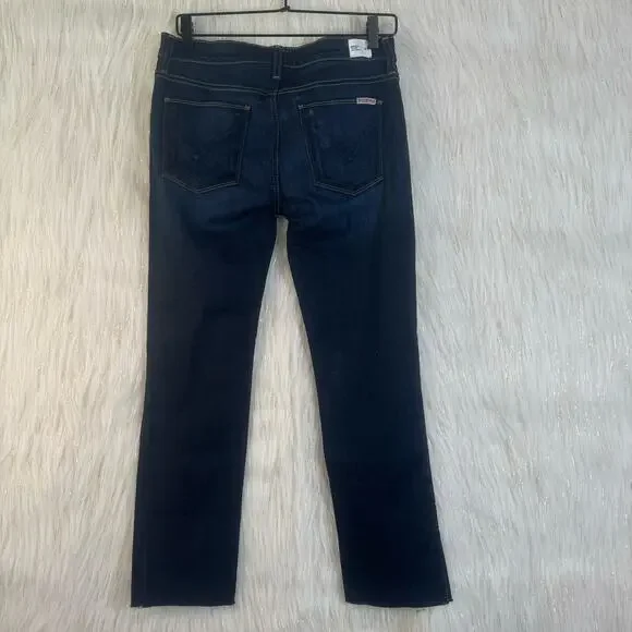 NWT Hudson Mid Rise Tilda Ankle Cigarette Leg Jeans Dark Wash Blue Womens Sze 27 - Picture 6 of 13